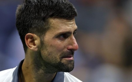 Djokovic breaks down in tears during US Open first-round exit